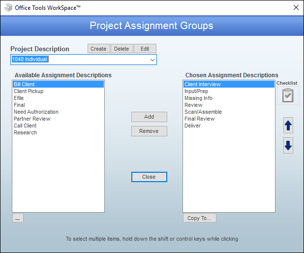 initial assignment group